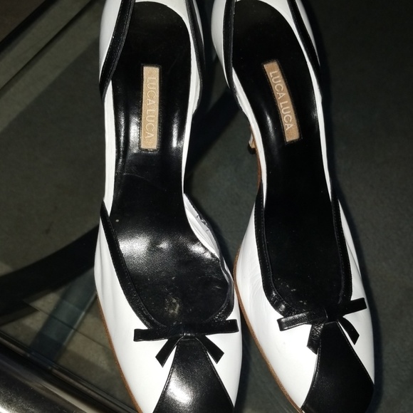 NWT Luca Luca black and white retro heels - Picture 4 of 5